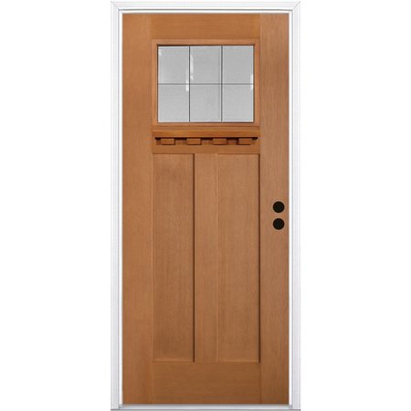 CODEL DOORS 36" x 80" Fir Grain Shaker Exterior Fiberglass Door 3068LHISPFGHFLS200P69161DM